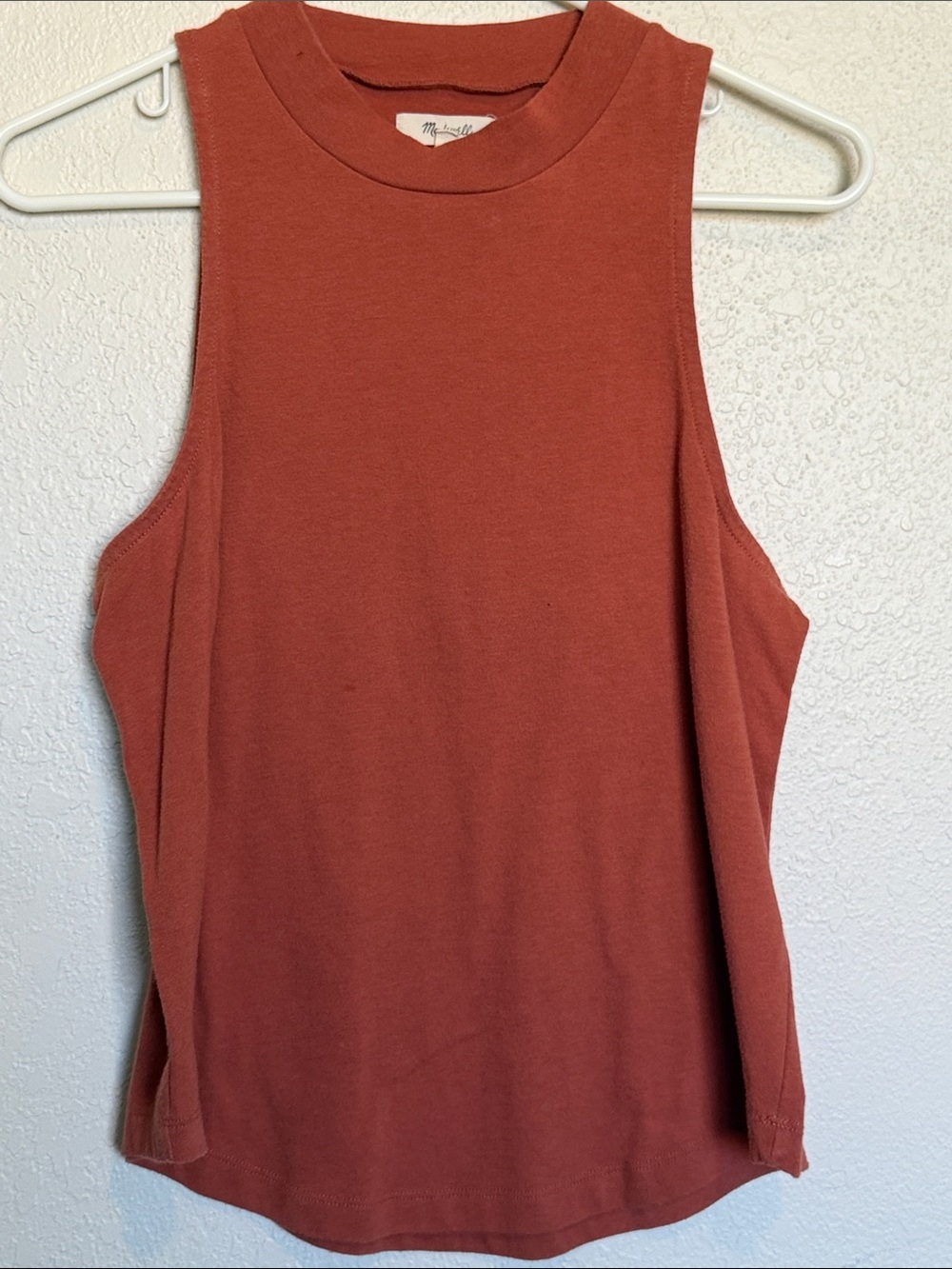 Madewell Rust Sleeveless High-Neck Tank